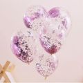 Pamper Party - 12" Balloons Filled with Pink Glitter (5 Pack)