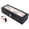 Watch Storage Box with 6 Compartments (Black)