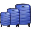 Marco Aviator 3 piece Luggage Set, High quality ABS (Blue)