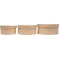 Dala Crafter Wood Cut Box Set (Set of 3) Oval