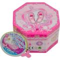 Octangle Shape Musical Jewellery Box (Pink)