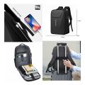 Anti Theft Backpack with Charging Port and Mini Spider Knife -Grey