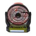 Desktop Cooling Fan with Bluetooth Speakers, LED Light, and FM Radio Desktop Fan Table Fan Solar Fan