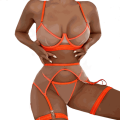 Neon Orange Underwired Lingerie Set XL