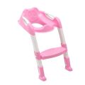 Baby Foldable Non-Slip Ladder Potty Toilet Seat Training - Pink