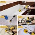 3 Piece Household Drill Brush Set - Yellow9( All Purpose Power Scrubber)