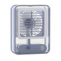 Portable Air Transparent Spray Light Fan with 3-Speed Wind Gears - Blue