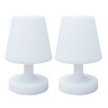 LED RGB Luminous Colour Changing Remote Controlled Lamp - 2 Pack