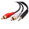Mobomart AV Aux 3.5mm Male Stereo Mini Jack to 2 RCA Converter Cable 1.5m