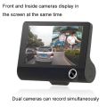 WDR3 Dash Camera with 3 Cameras Full HD with Dual Lens, 4 Inch LCD Screen