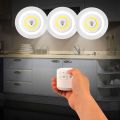 LED Light With Remote Control - Set of 3 Lights