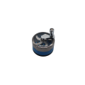 Aluminum Cannabis, Tobacco Grinder with Clear Cover and Handle - Blue