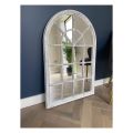 Wooden Arched Wall Mirror - 70cm