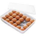 Easy Storage Transparent Drainage Container & 24 Grid Egg Container Combo