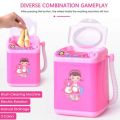 Mini Multifunctional Kids Battery Operated Washing Machine Toy - Pink