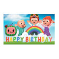 Kids Party Birthday Banners - Cocomelon theme party - Featuring JJ, YoYo and Tom Tom