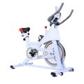 Indoors comfortable LCD Monitor Screen Spin Bike Home Exercise (White)