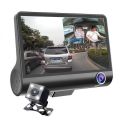 WDR3 Dash Camera with 3 Cameras Full HD with Dual Lens, 4 Inch LCD Screen