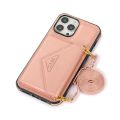 Leather with Adjustable Crossbody Strap Shockproof Wallet Case For iPhone 13 Pro