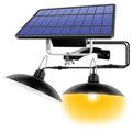 Double LED Solar lights Indoor and outdoor with Panel and remote