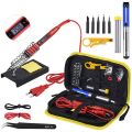 Precision Digital 80 Watt Soldering Iron with LCD | 15 Piece Set in Carry Case