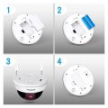 Dummy White Dome Surveillance Camera with LED Light - 2 Pack