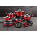 Berlinger Haus 15-Piece Marble Coating Non-Stick Cookware Set - Burgundy