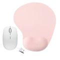 Ergonomic Mouse Pad and Ezra Wireless Mouse - Pink