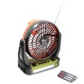 Desktop Cooling Fan with Bluetooth Speakers, LED Light, and FM Radio Desktop Fan Table Fan Solar Fan