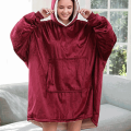 Huggle blanket Hoodie, Ultra Plush Blanket - One Size fit all - Red