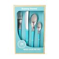 24-Piece Silver Stainless Steel Cutlery Set