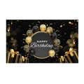 Birthday Banner / Back Drop - Black and Gold