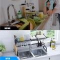 2 tier Stainless Steel Over the Sink Dish Rack - 85cm