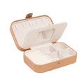 Jack Brown 2-Layer PU Leather Jewellery Display Box with Mirror - Beige