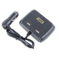 In-Car 3-Socket Car Charger with 2x USB Charger - 120W