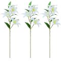 Beautiful Artificial White Lily - 100cm - 3-Piece