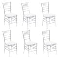 Tiffany Transparent Cushioned Dining Chair 6 Piece