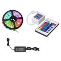 5M 5050 RGB LED Strip Light With Remote And Power Supply