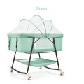 Perfect comfortable baby bed, toddler baby cradle swinging crib (Green)
