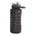 Black 3pcs Motivational Lockable Lid Water Bottle