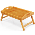 Bamboo bed tray with foldable legs