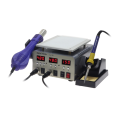 3 in 1 Hot Air Station with LCD Separator & Soldering Iron, Model: KADA 9803D+