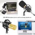 BM 800 Condenser Microphone Professional Mic Kit Gold