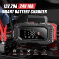 FOXSUR Battery Charger 12V-20A 24V-10A + 12V Battery Tester