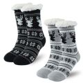 2 x Unisex Fuzzy Slipper Winter Socks Warm And Thick - Assorted Colours