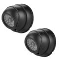 Dummy Surveillance Camera with LED Light - 2 Pack
