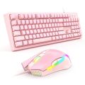 ONIKUMA Pink Spill-resistant G25+CW905 Wired Keyboard & Mouse Set