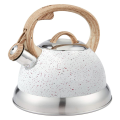 Stainless Steel Whistling Kettle Wood Pattern Handle