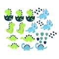 Baby Dinosaurs Wall Vinyl Stickers - Pack of 24 Vinyl Stickers