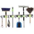 Heavy Duty Stainless Steel Mop Broom & Tools Equipment Organiser - Green